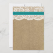 Kraft-, Spitzen- und Sonnenblumen-Kollektion - Aqu Einladung (Rückseite)