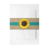 Kraft-, Spitzen- und Sonnenblumen-Kollektion - Aqu Einladungsbanderole (Vorderseite Beispiel)