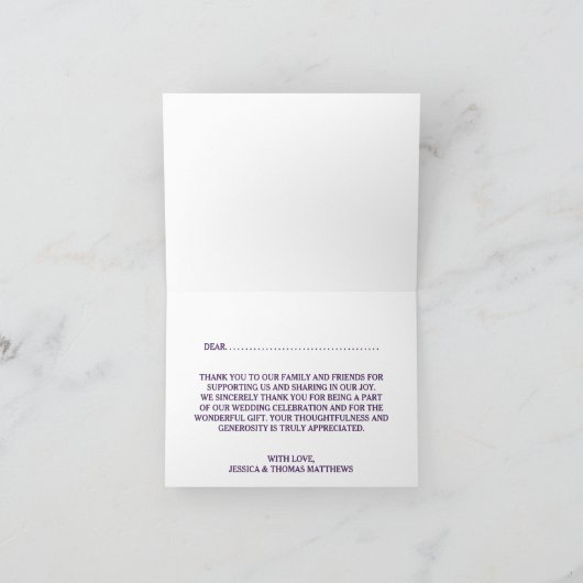 Kraft-, Spitzen- und Sonnenblumen-Kollektion - Lil Dankeskarte (Innenseite)