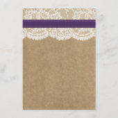 Kraft-, Spitzen- und Sonnenblumen-Kollektion - Lil Menükarte (Rückseite)