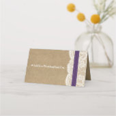 Kraft-, Spitzen- und Sonnenblumen-Kollektion - Lil Platzkarte (Rückseite)