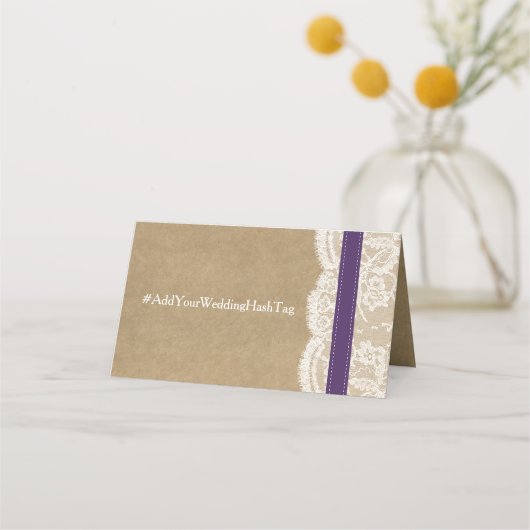 Kraft-, Spitzen- und Sonnenblumen-Kollektion - Lil Platzkarte (Rückseite)