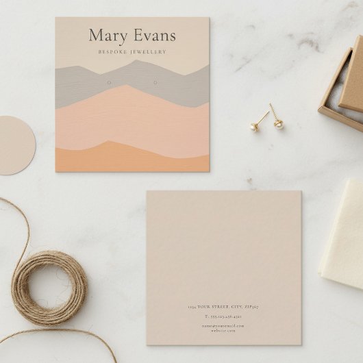 Kraft Stil Pastellgebirge Earring Display Karte