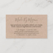 Kraft String Lights Wellness-Center Bath Sohle But Visitenkarte (Rückseite)