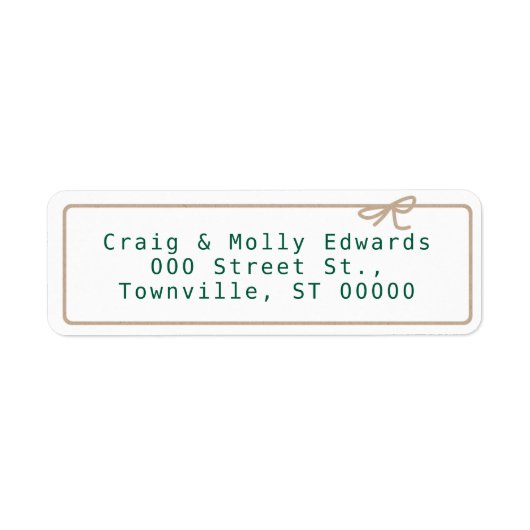 Kraft String-Rücksendeadresse (Vorne)