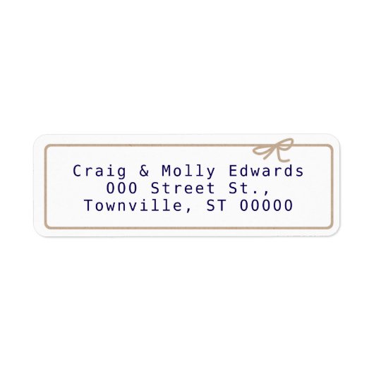 Kraft String-Rücksendeadresse (Vorne)