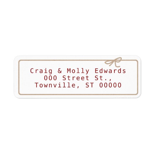 Kraft String-Rücksendeadresse (Vorne)