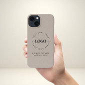 Kraft Style Business Custom Logo & Text Rustic iPh iPhone Hülle