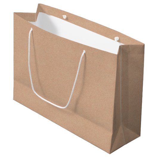 Kraft Style Large Gift Bag Charming Gift Packaging Große Geschenktüte (Vorderseite Schrägansicht)