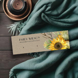 KRAFT SUNFLOWER AUTUMN HOLZSTUD MINI VISITENKARTE