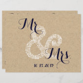 Kraft Sunflower Bride Wedding Program Flyer (Vorne/Hinten)