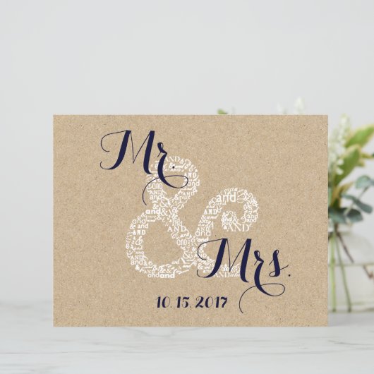 Kraft Sunflower Bride Wedding Program Flyer (Stehend Vorderseite)