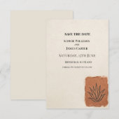 Kraft Terrakotta Hochzeit Save The Date (Vorne/Hinten)