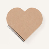 Kraft Texture Heart Shaped Spiral Bound Notebook Notizblock (Vorderseite)