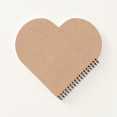 Kraft Texture Heart Shaped Spiral Bound Notebook Notizblock (Rückseite)