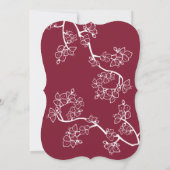 Kraft- und Rottopulver blühen zeitgemäße asiatisch Einladung (Rückseite)