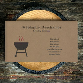 Kraft- und Rustikale GRILLEN Business Card Visitenkarte