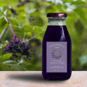 Kraft- und Rustikale Hautbeere Sirup Flasche Etike Weinetikett