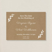 Kraft- und Rustikale Hochzeit retten das Datum Einladung