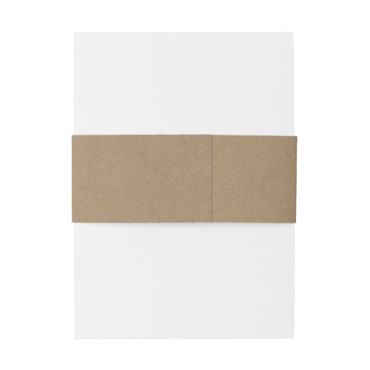 Kraft- und Rustikale Hochzeitsband Einladungsbanderole (Rückseitenbeispiel)