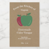Kraft- und Rustikales Apfelwein-Cider-Vinegar-Flas Weinetikett (Einzelnes Label)