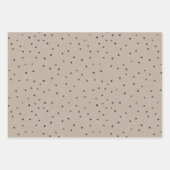 Kraft und schwarz frohe Weihnachts-Schneeflocken S Geschenkpapier Set (Vorderseite 3)