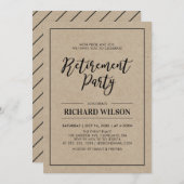 Kraft- und Schwarz-Rahmen | Modernes Party für die Einladung (Vorne/Hinten)