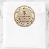 Kraft- und Sepia Honey-Jar-Bezeichnungen Runder Aufkleber (Tasche)