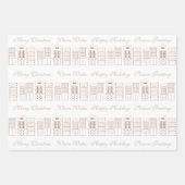 Kraft und Weiß im modernen Skandinavien Geschenkpapier Set (Vorderseite 3)