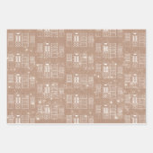 Kraft und Weiß im modernen Skandinavien Geschenkpapier Set (Vorderseite)