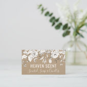 Kraft- und Weißseife und Kerze Visitenkarte (Stehend Vorderseite)