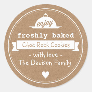 Kraft-Vintag-Backetiketten Runder Aufkleber