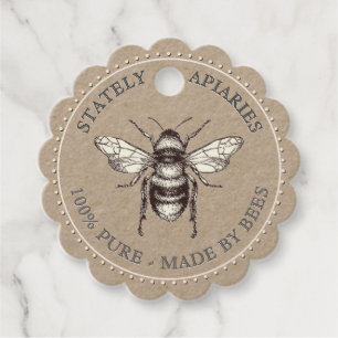 Kraft Vintag gepunkteter Grenzflächenaktor Jar Nec Geschenkanhänger