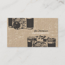 Kraft Vintag Grunge Kamera Fotografie Visitenkarte
