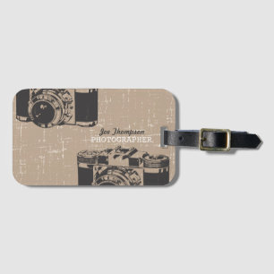 Kraft Vintage Grunge Kamera Fotografie Geschäft C Gepäckanhänger