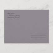 Kraft Violet Lila Blütenblätter Hochzeitsdank Postkarte (Rückseite)