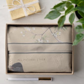 Kraft Warbler Bird Birdhouse Border Decoupage Tan Seidenpapier (Geschenk)