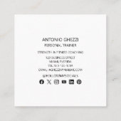 Kraft Weight Sport Fitness Personal Trainer Quadratische Visitenkarte (Rückseite)