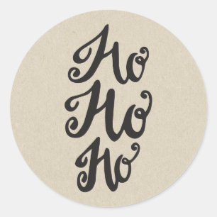 Kraft Weihnachtsfeiertag HO HO HO Geschenk Runder Aufkleber