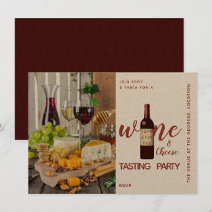 Kraft Wein Käse Verkostung Party Einladungen Feins