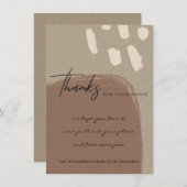 KRAFT WHITE BROWN ABSTRAKTEN CORPORATE Business LO Dankeskarte (Vorne/Hinten)