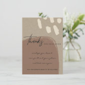 KRAFT WHITE BROWN ABSTRAKTEN CORPORATE Business LO Dankeskarte (Stehend Vorderseite)