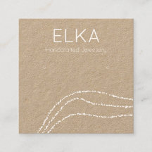 Kraft White Dots Square Earring Display Card