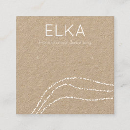 Kraft White Dots Square Earring Display Card Quadratische Visitenkarte