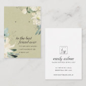 KRAFT WHITE FLORAL FREUND EARRING DISPLAY KARTE (Vorne/Hinten)