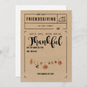 Kraft/White Friendsgiving Einladung (Vorne/Hinten)