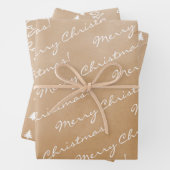 Kraft White Frohe Weihnachten glückliche Ferien Bä Geschenkpapier Set (Beispiel)