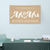 Kraft White Neutral Mr. & Mrs. Wedding Banner Deco (Messeveranstaltung)