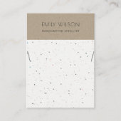 KRAFT WHITE TERRAZZO TEXTURE NECKLACE DISPLAY LOGO VISITENKARTE (Vorderseite)