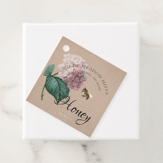 Kraft Wildblume Honey mit realistischer Biene Geschenkanhänger (Beispiel)